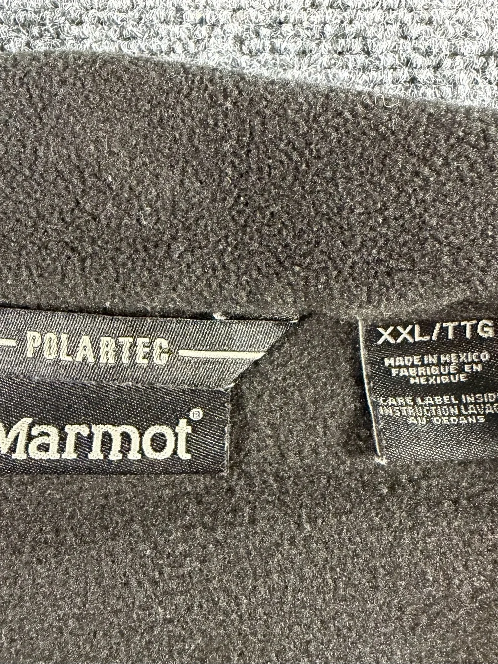 Marmot Jacket Mens Large Polartec Fleece Black Full Zip Lightweight XXL